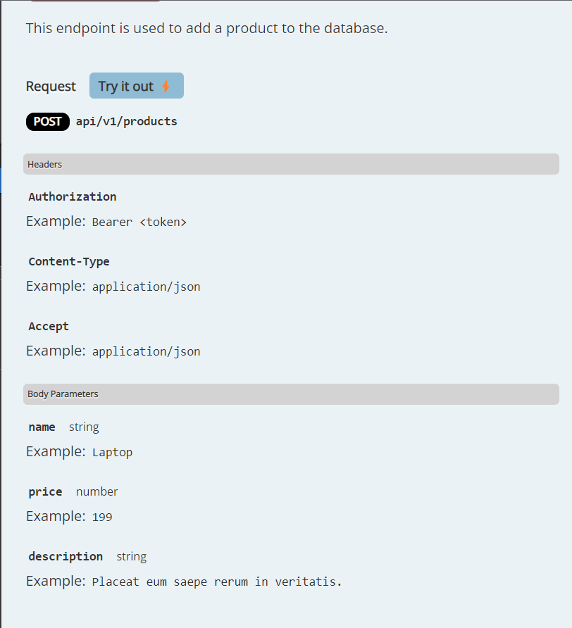 rest api body parameters